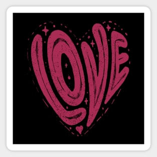 Love in a Heart Shape Viva Magenta by Tobe Fonseca Magnet